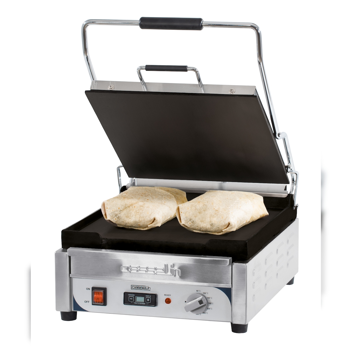 Panini Grill XL Premium Kompakt - Glatt / Glatt - Mit Timer CGPLLXLPT Casselin Image