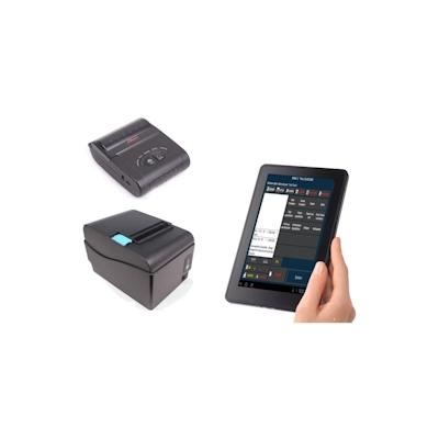 Blitzkasse Mobiles Kassensystem für GASTRONOMIE: 7" Bedienerterminal, Bondrucker, tragbarer Gurteldrucker Image