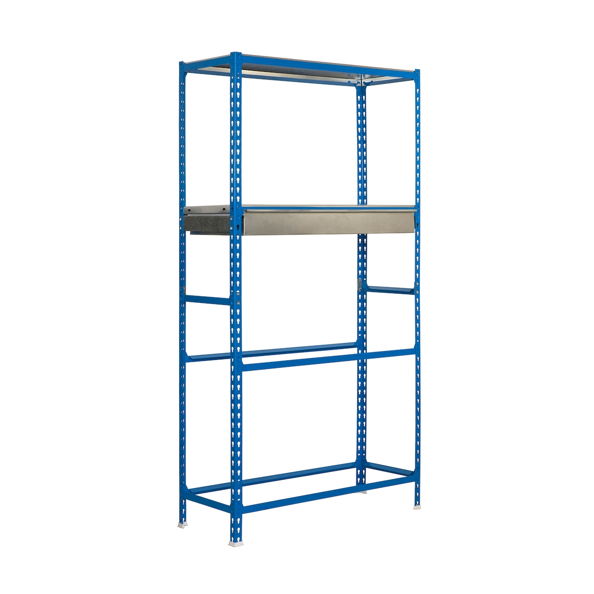 SimonRack Steckregal KIT SIMONGARAGE BOX PLUS 4/400 AZUL/GALVA Maße: 200x100x40 Traglast: 200kg Oberfläche: blau/verzinkt Image