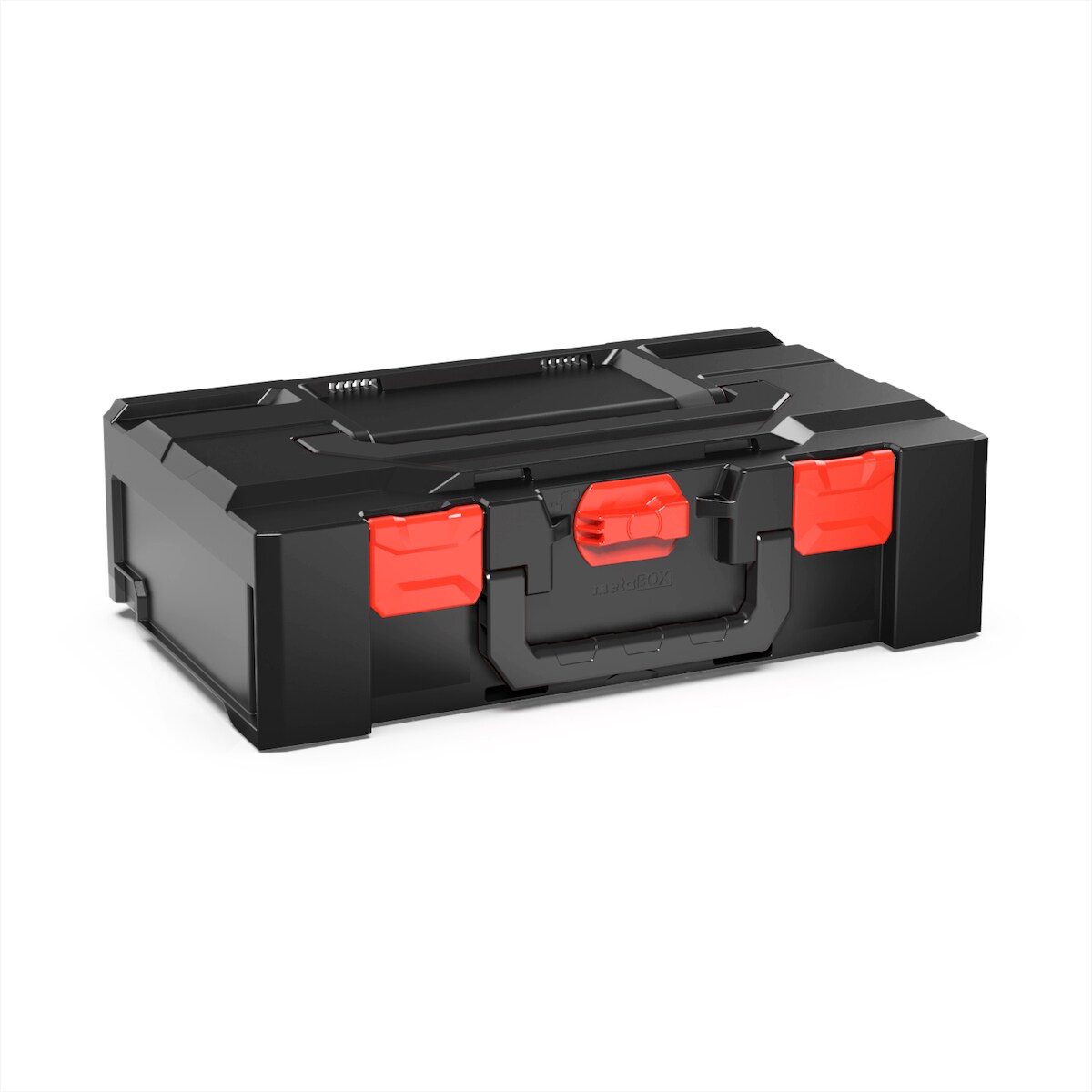 PROREGAL Werkzeugkoffer MetaBox L | HxBxT 14,5x30x50cm | 14,1 Liter | Mit Deck- & Frontgriff | ABS-Kunststoff | Verschlüsse Rot | Werkzeugkoffer Image