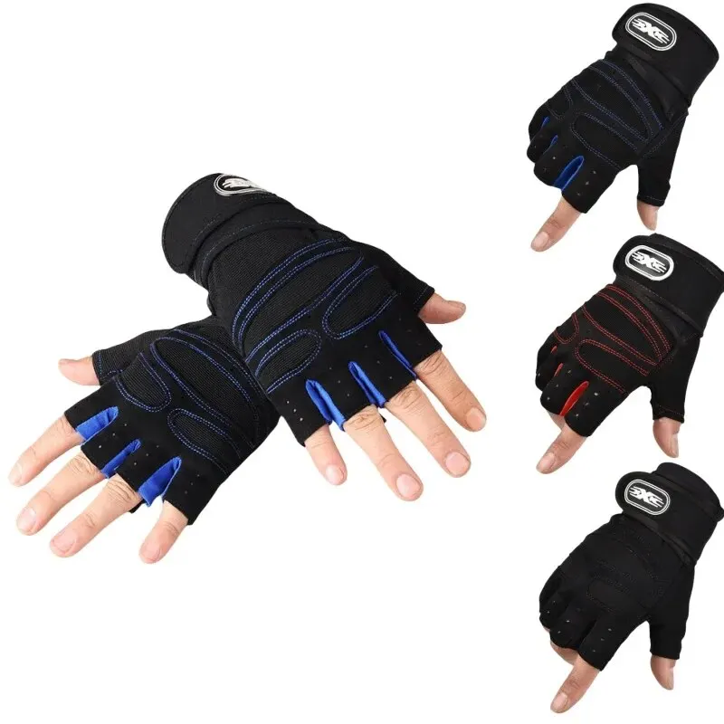 Gants de Fitness demi-doigt pour hommes et femmes, protège-poignet, haltère de sport, équitation, barre horizontale antidérapante, exercice d'entraînement
