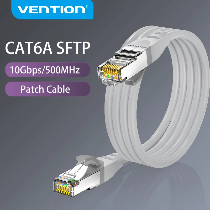 Vention cat6a ethernet kabel 10gbps rj 45 sftp netzwerk kabel für ps4 laptop pc router adsl plc servomotor lan rj45 patch kabel Image