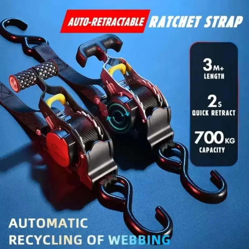 Auto Straps Für Fracht Band Einziehbare Gürtel Für Motorräder Ratsche Strap Für Last Gepäck Strap Ratsche Spanner Gürtel Für Auto Image