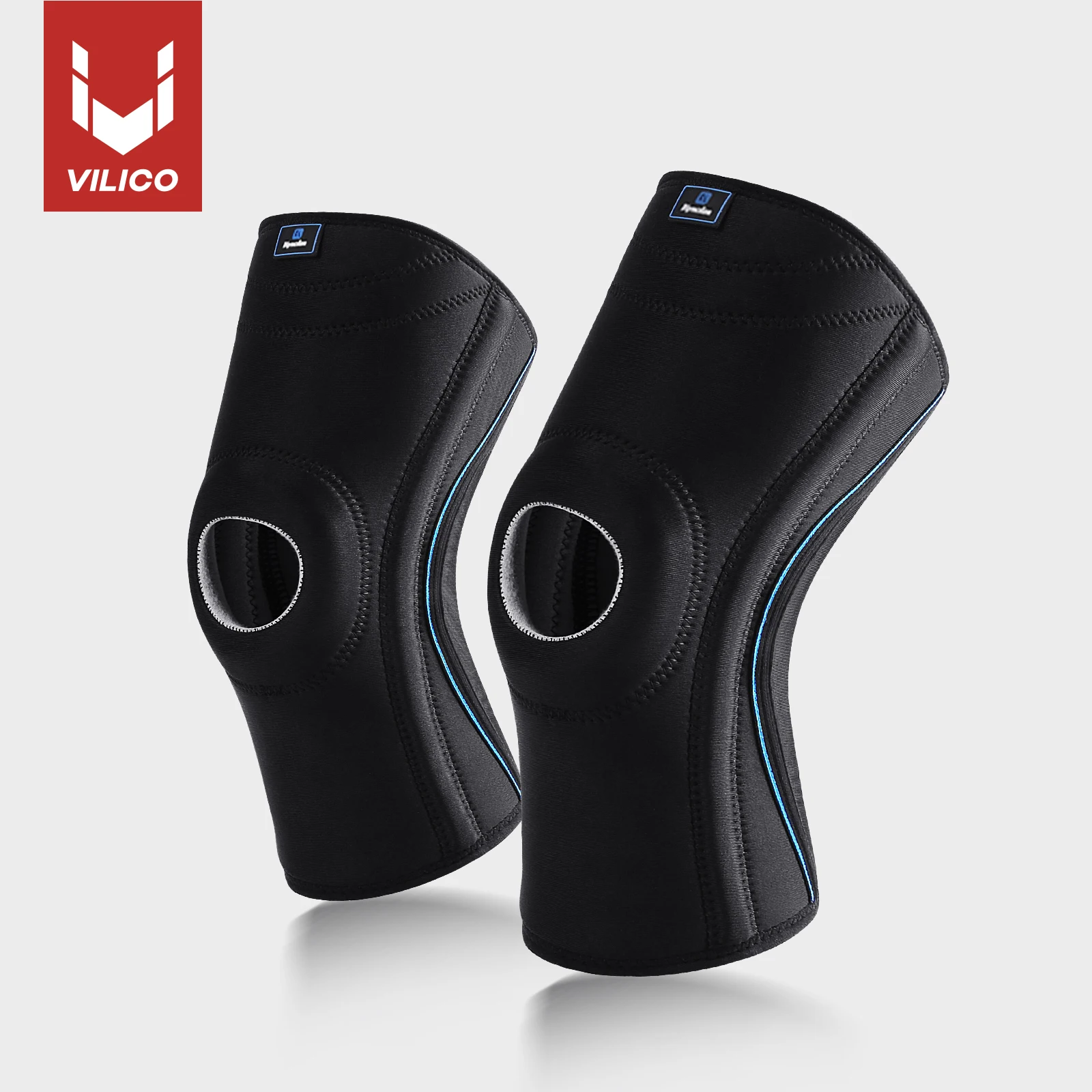 Hohl Sport Knie Brace Unterstützung Hülse Einstellbare Patella Stabilisator Knie Protector Nylon Wrap Laufen Basketball Sport Image