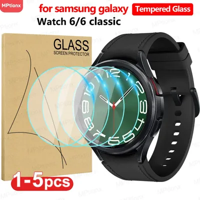 Gehärtetes Glas für Samsung Galaxy Watch 6 40 mm 44 mm HD-Displayschutzfolie, kratzfest, für Galaxy Watch 6 Classic 43 mm 47 mm Image