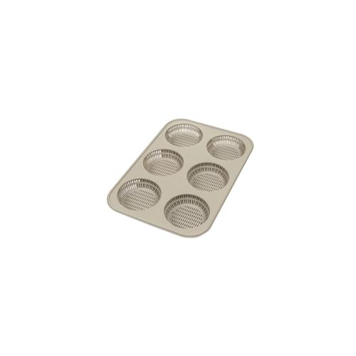 Silikomart Backform 6 Burgerbrötchen 8 cm - Grau Anderes Silikon