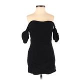 Lulus Cocktail Dress - Bodycon Off The Shoulder Short sleeves: Black Dresses - Women's Size Small