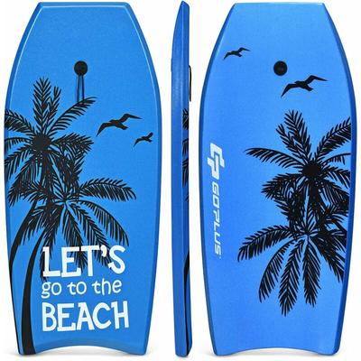 Goplus - Bodyboard mit Fuss - Zugseil, Schwimmbrett Erfüllt, Surfboard bis zu 85 kg Belastbar, Image
