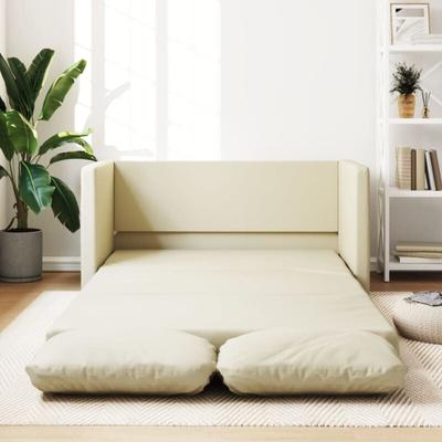 Bodensofa mit Schlaffunktion Creme 112x174x55 cm Kunstleder Vidaxl 31909 Image