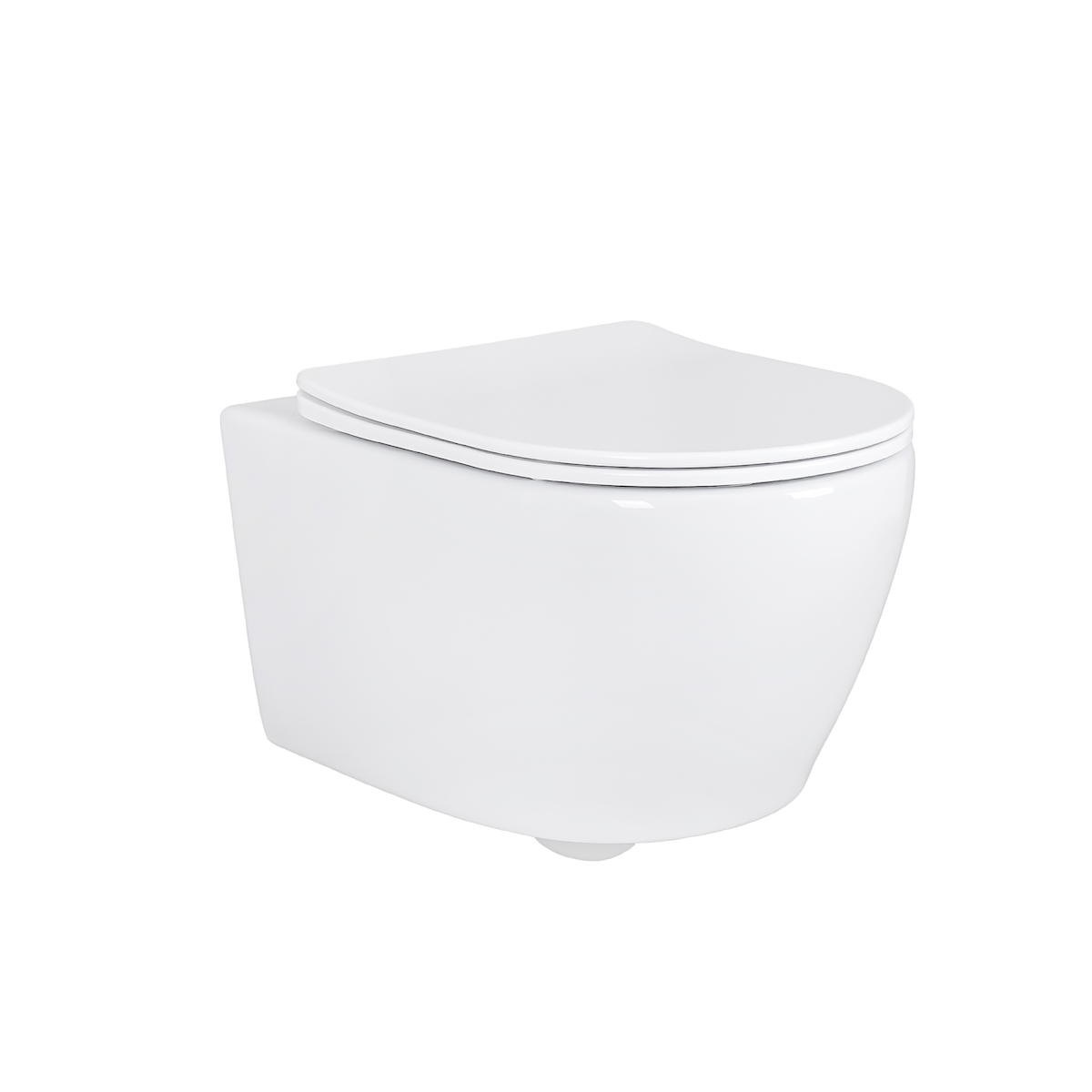 Belvit Spülrandloses Wand Hänge WC Spülrandlos Toilette Bidet Taharet Rimless Taharet WC + Deckel Image