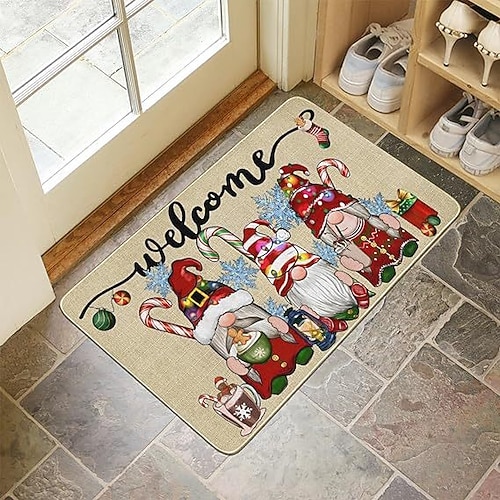 Tappetino per porta d'ingresso natalizio Tappetino per il bagno Tappetino per il bagno che assorbe l'acqua Tappetino per auto dei cartoni animati