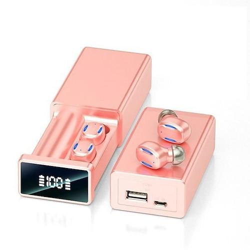 4 Farben Stereo TWS Wireless Bluetooth 5.2 Headset Wasserdichte Sportkopfhörer Mini-In-Ear-Ohrhörer CVC8.0 Noise Cancelling-Kopfhörer mit Mikrofon, LED-Display, Ladebox für Smartphones