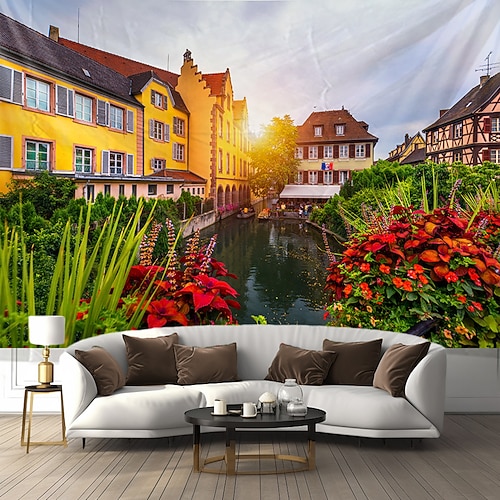Venedig Gondel Wandteppich Wand Kunst große Wandteppich Wandbild Dekor Fotografie Hintergrund Decke Vorhang Haus Schlafzimmer Wohnzimmer Dekoration Wandtuch XXL Natur Image