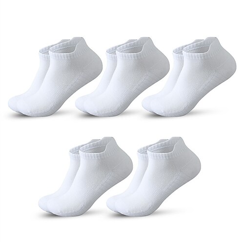 Herren 5 Paare Mehrfachpackungen Socken Laufsport Socken Freizeitsocken Schwarz Weiß Farbe Plaid Farbblock Sport Natur Täglich Urlaub Grundlegend Dünn Sommer Frühling Modisch Brautkleider schlicht Image