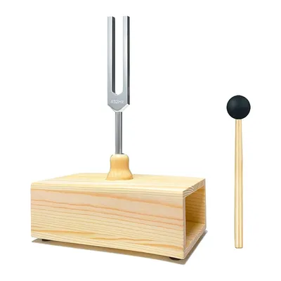 432 Hz Tuning Fork with Resonance Box,For Sound Healing,Tuning Fork Resonance Teaching, Hearing