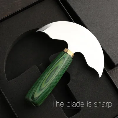 MIUSIE Professional Leather Knife Half Round Blade Leather Craft Knife DIY Handcraft Wood Handle
