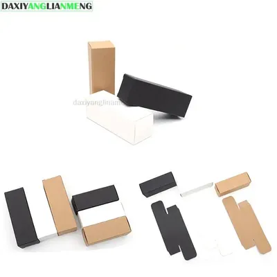 100pcs/lot 1.7 2.5 2.9 3.6cm White Black Kraft Paper Box DIY Lipstick Perfume Essential Oil Bottle