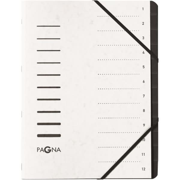 Pagna Ordnungsmappe A4 12 Fächer weiß 1-12 Image