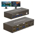 Switch KVM HDMI doppio monitor 2x2 4K 60Hz HDMI Displayport USB 3.0 Switcher KVM Display prolungato per 2 PC Condividi tastiera mouse