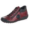 Schnürboots REMONTE, Damen, Gr. 41, rot (bordeaux, schwarz), Leder, Lederimitat, sportlich, Schuhe, Flats, Komfortschuh, Boots mit seitlichem Reißverschluss