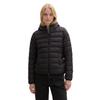 Steppjacke TOM TAILOR DENIM, Damen, Gr. XL (42), schwarz (deep schwarz), Steppware, Obermaterial: 100% Polyester. Futter: 100% Polyester, unifarben, casual, regular fit taillenbedeckt, ohne Ausschnitt, Langarm, Jacken, mit Kapuze