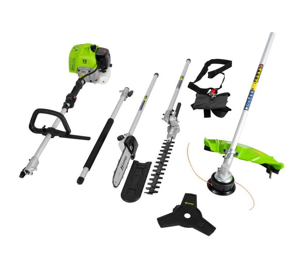 Garten-Multifunktionsgerät ZIPPER "ZI-GPS252", grün, B:38cm H:27cm L:184cm, Garten-Multifunktionsgeräte, 3 passende Aufsetzköpfe und Verlängerung inklusive
