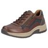 Sneaker RIEKER, Herren, Gr. 46, bunt (braun, dunkelblau), Leder, Lederimitat, sportlich, Schuhe, Freizeitschuh, Halbschuh, Schnürschuh mit gepolstertem Schaftrand