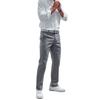 Chinohose JOHN DEVIN "regular-fit, lange Oxford Hose", Herren, Gr. 32, Länge 34, grau, Web, Obermaterial: 98% Baumwolle, 2% Elasthan, unifarben, casual, regular fit lang, Hosen, aus elastischer Baumwoll-Qualität