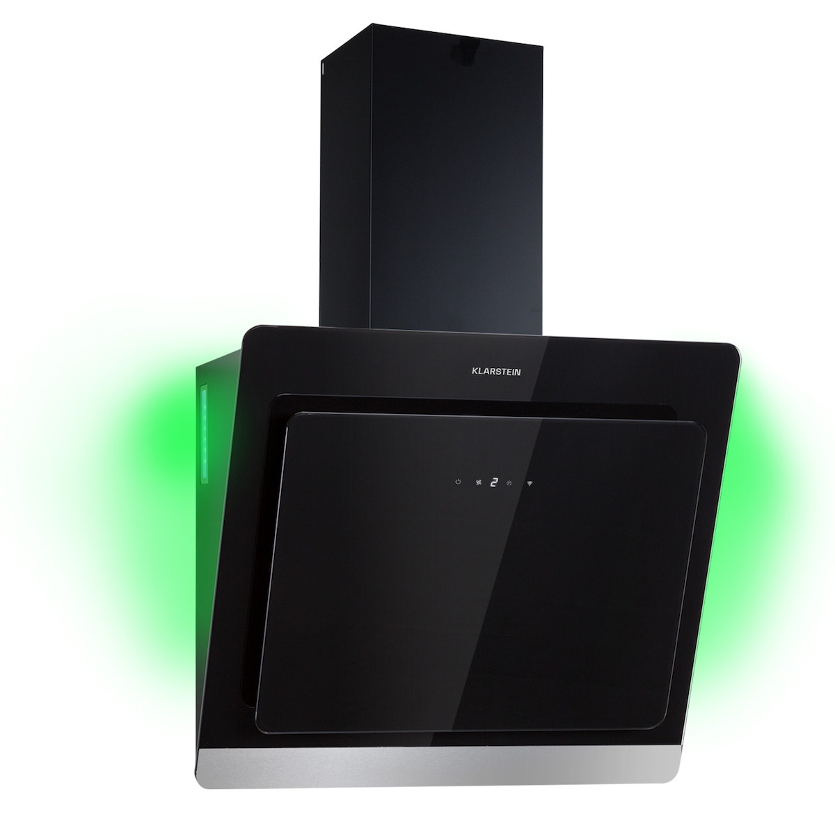 Klarstein Aurora 60 Smart Dunstabzugshaube 550 m³/h 60cm kopffrei Ambiente-Licht EEC A++ Schwarz Image