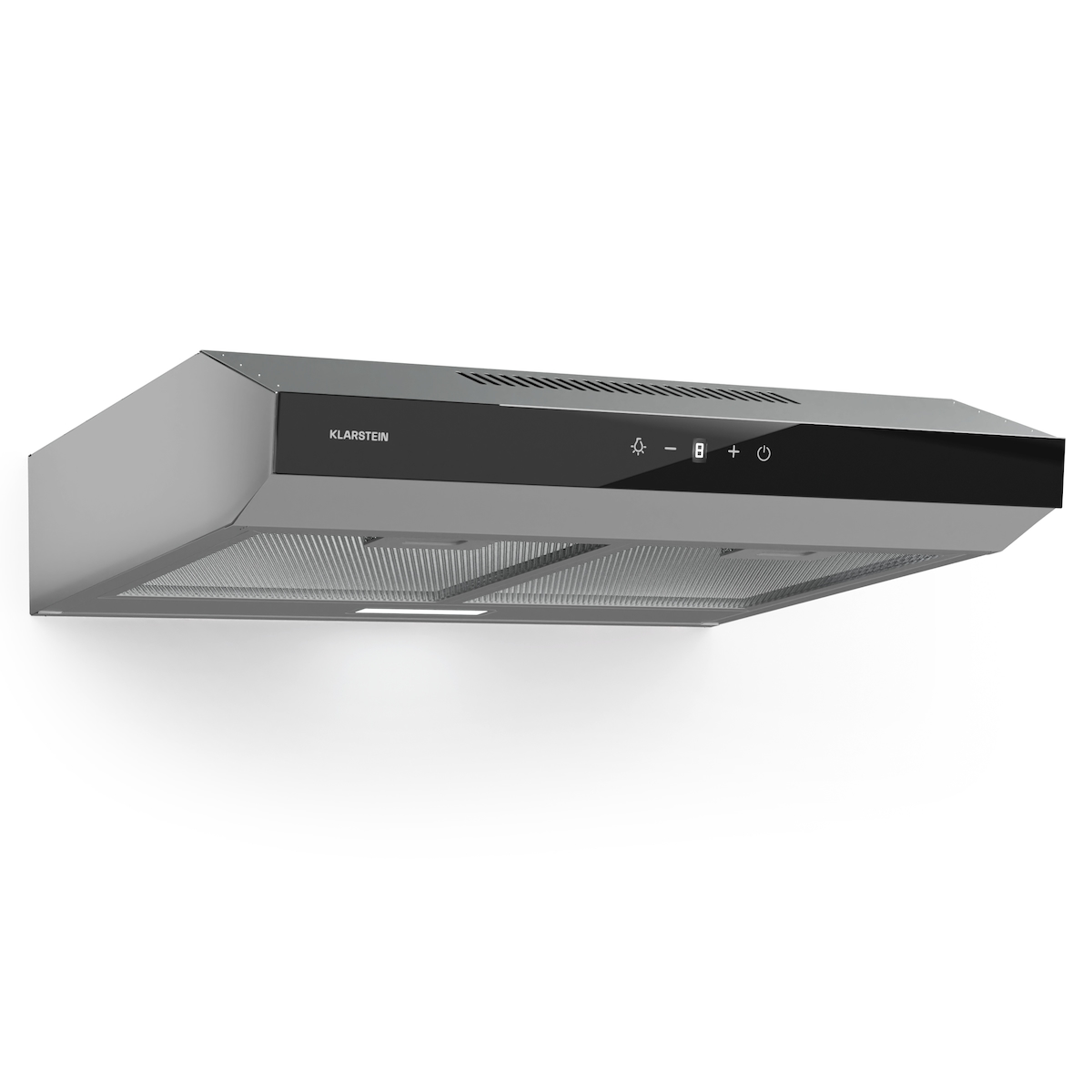Klarstein Contempo Neo Unterbauhaube Abluft/Umluft 175 m³/h Abluftleistung SenseControl integrierte Touch-Steuerung Edelstahl / Acrylglasfront Grau Image