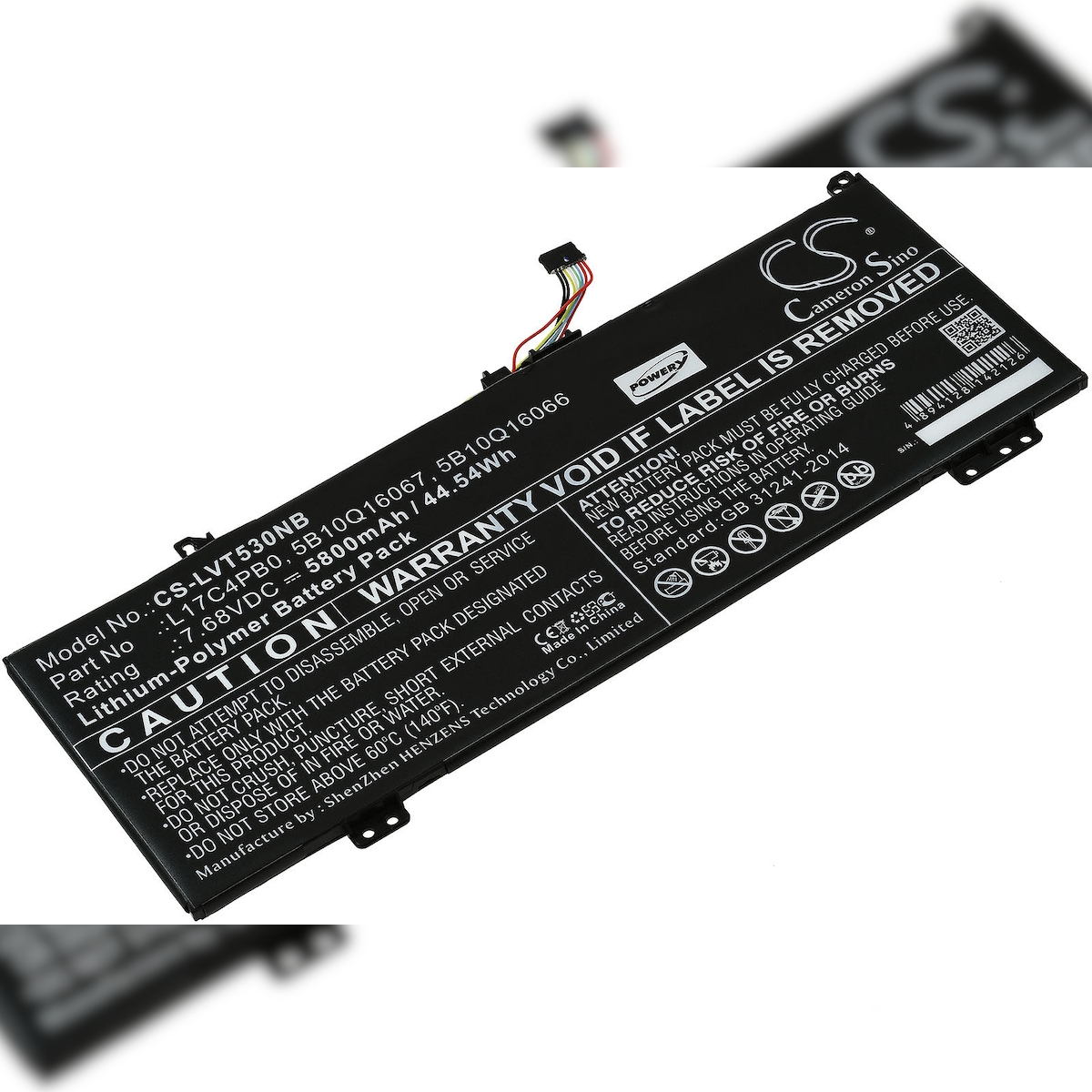 Powery Akku passend für Laptop Lenovo Air 14 / Flex 6-14IKB / IdeaPad 530S-15IKB / Typ L17C4PB0
