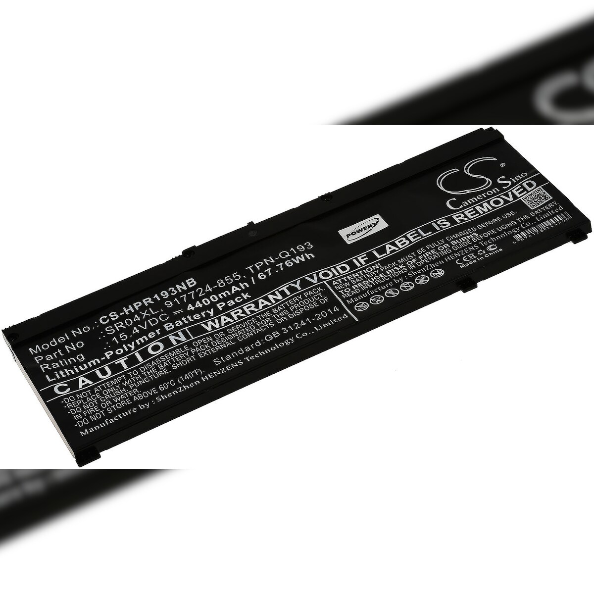 Powery Akku passend für Laptop HP Omen 15-ce000ng / 15-ce002ng / Typ SR04XL u.a.