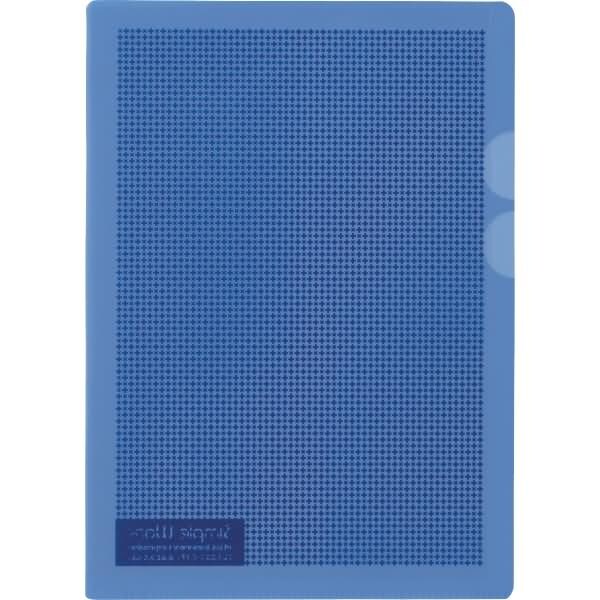 PLUS JAPAN Hüllen Camouflage A4 mit Sichtschutz VE=5 Stück blau Image