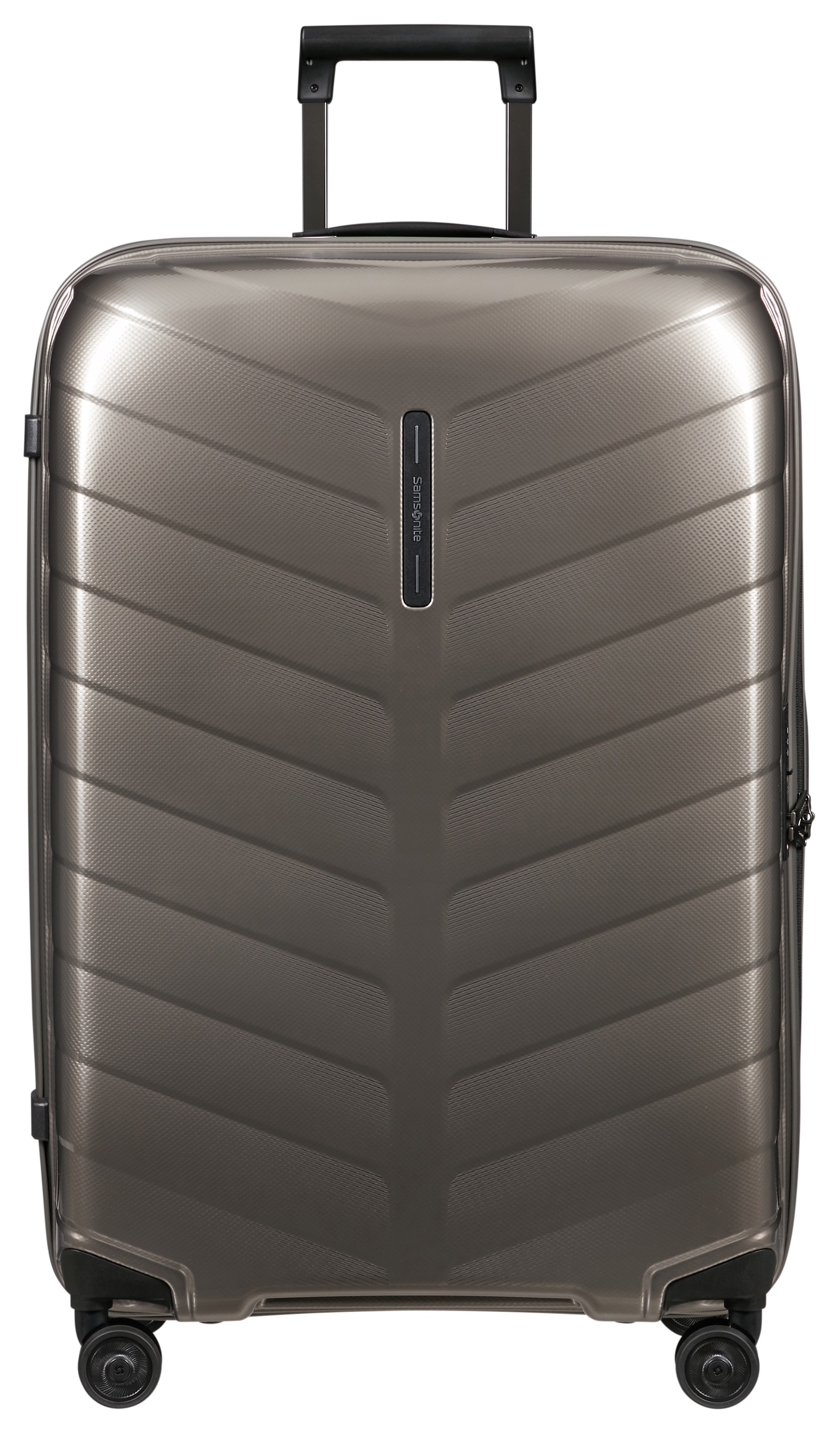 Hartschalen-Trolley SAMSONITE "ATTRIX, verschiedene Größen und Farben", Gr. B/H/T: 51 x 75 x 30 97, beige (dune), Polypropylen, Strukturmuster, Koffer, Hartschalen-Koffer Reisegepäck TSA-Schloss Volumenerweiterung bei S Image