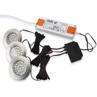 Mm_unverified_brand - daylite LED-Einbauleuchten Komplett-Set LES-3, 1,8 w, 100 lm, 4000K