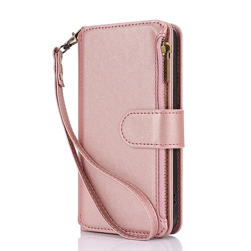 Handy Hülle Handyhüllen Für iPhone 16 15 14 Pro Max Plus 13 12 11 Pro Max Mini Brieftaschenhülle Mit Ständer Magnetisch Reisverschluss Retro TPU PU-Leder Image