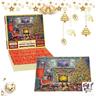 Advent Calendar 2024 Christmas Jigsaw Puzzles Blind Box Christmas by the Fireplace Holiday Puzzles for Adults Kids, 24 Parts 1008 Pieces Jigsaw Puzzles Gift for Countdown to Christmas