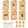 6pcs Greeting Cards Christmas Card Christmas Cards with Envelopes and Stickers Christmas Folding Cards Mini Christmas Cards Christmas Cards Set