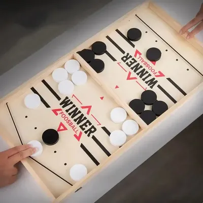 Table Hockey Paced Sling Puck Board Game Fast Sling Puck Winner Party Game Adult Child Family Game