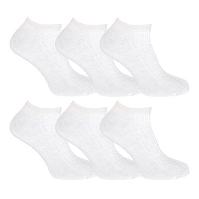 Kinder 100% Baumwolle Knöchel Socken | Sock Snob | Low Cut Trainer Socken für Jungen & Mädchen - Weiß