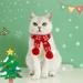 Hbdhejl Pet Scarf Cat Scarf Pet Christmas Scarf Festive Knitting Accessories Knitting Cat Scarf Pet Cat Chai Dog Knitted Snowflake Plaid Rabbit Wool Scarf Keep Warm Christmas