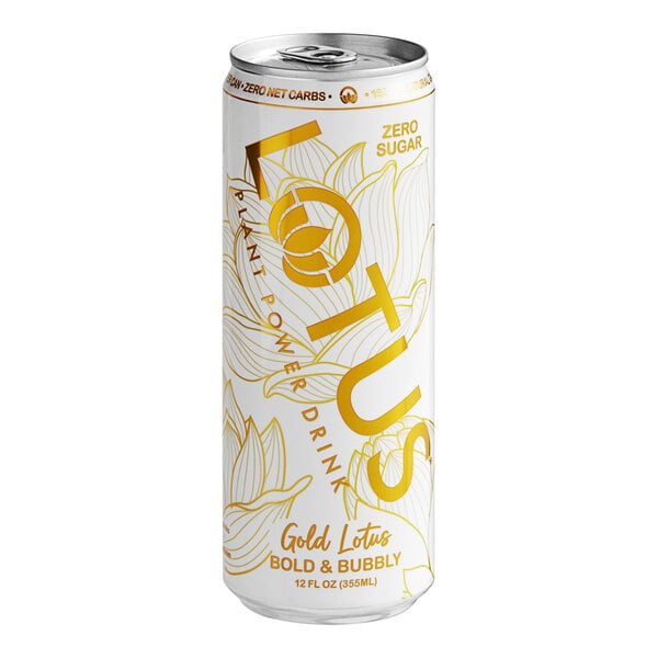 Lotus Plant Energy Zero Sugar Gold Lotus Plant Power Energy Drink 12 fl. oz. - 12/Case