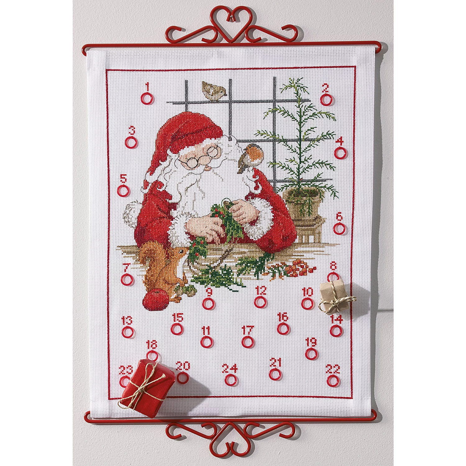 Adventskalender Weihnachtsmann, 32 x 44 cm