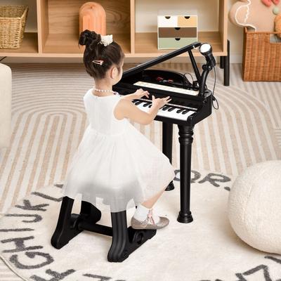 31 Keys Kids Piano Keyboard with Stool and Piano Lid - 14