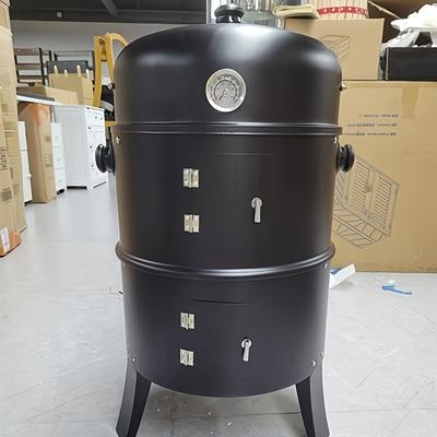 TEMU 80*41*48cm Black Smoking Oven Iron Spray Plastic Charcoal Grill Europe Image