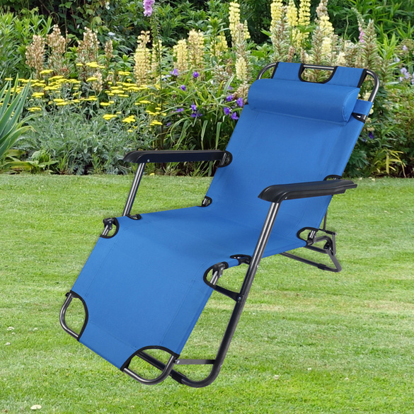 VCM Gartenliege ""Maltosa"" Blau