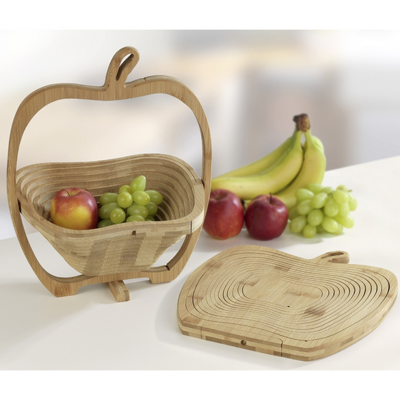 Maximex Bambus Obstkorb faltbar, lebensmittelecht und antibakteriell Image