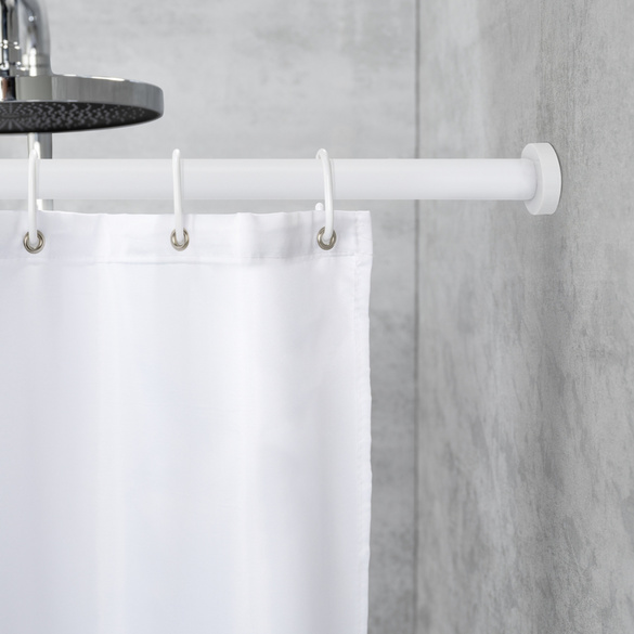 WENKO Teleskop-Duschstange Luz 70 - 115 cm weiß aus Aluminium