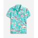 Short-Sleeve Slub Cotton-Linen Blend Camp-Collar Shirt