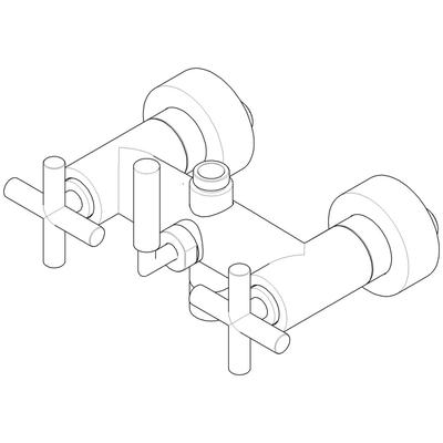 Dornbracht Anschluss für Wanne Wand Ersatzteile 04171002001 200 x 215 x 140 mm Platin gebürstet 04171002001-06 Image